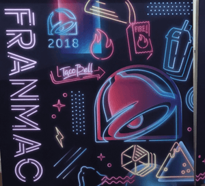 Taco Bell Franmac 2018 sign